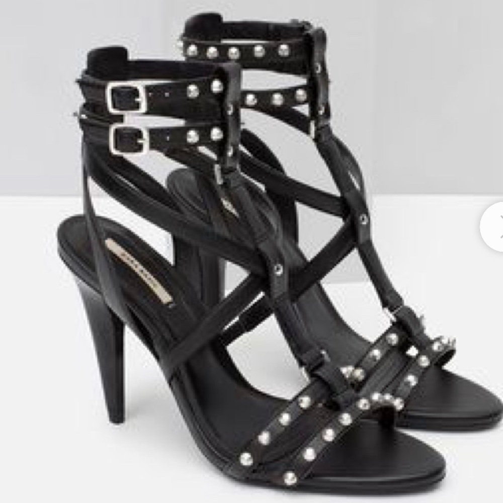 Zara Studded Strappy Sandals